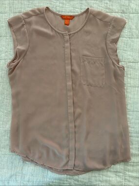 Joe Fresh Cap-Sleeve Blouse in Blush